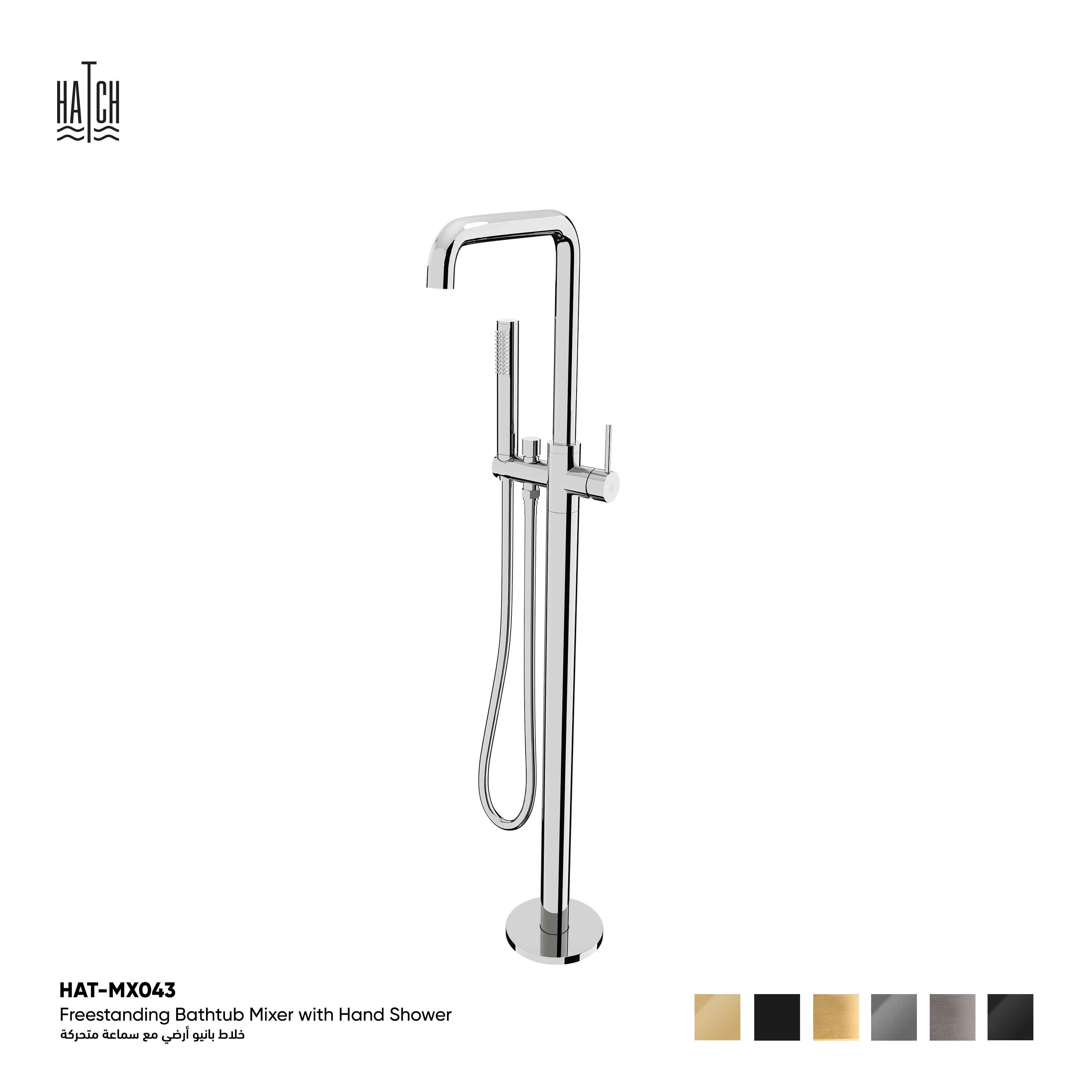 Freestanding Bathtub Mixer with Hand Shower 