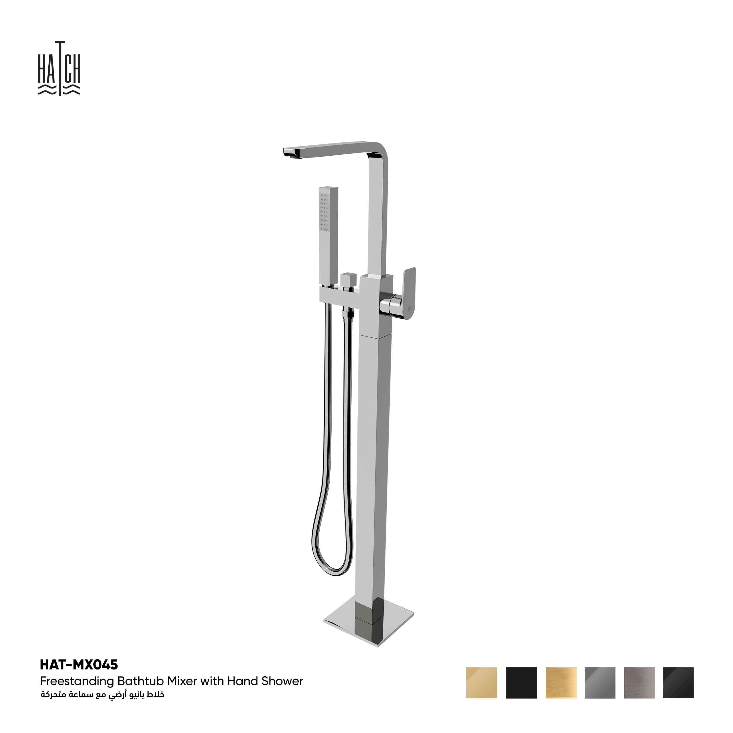 Freestanding Bathtub Mixer With Hand Shower 